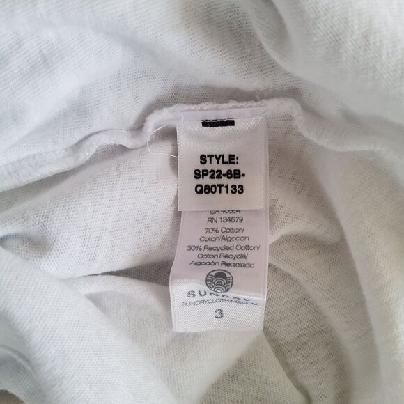 Sundry Stripe Trim Racerback Tank Top Large White NWT - Picture 6 of 8